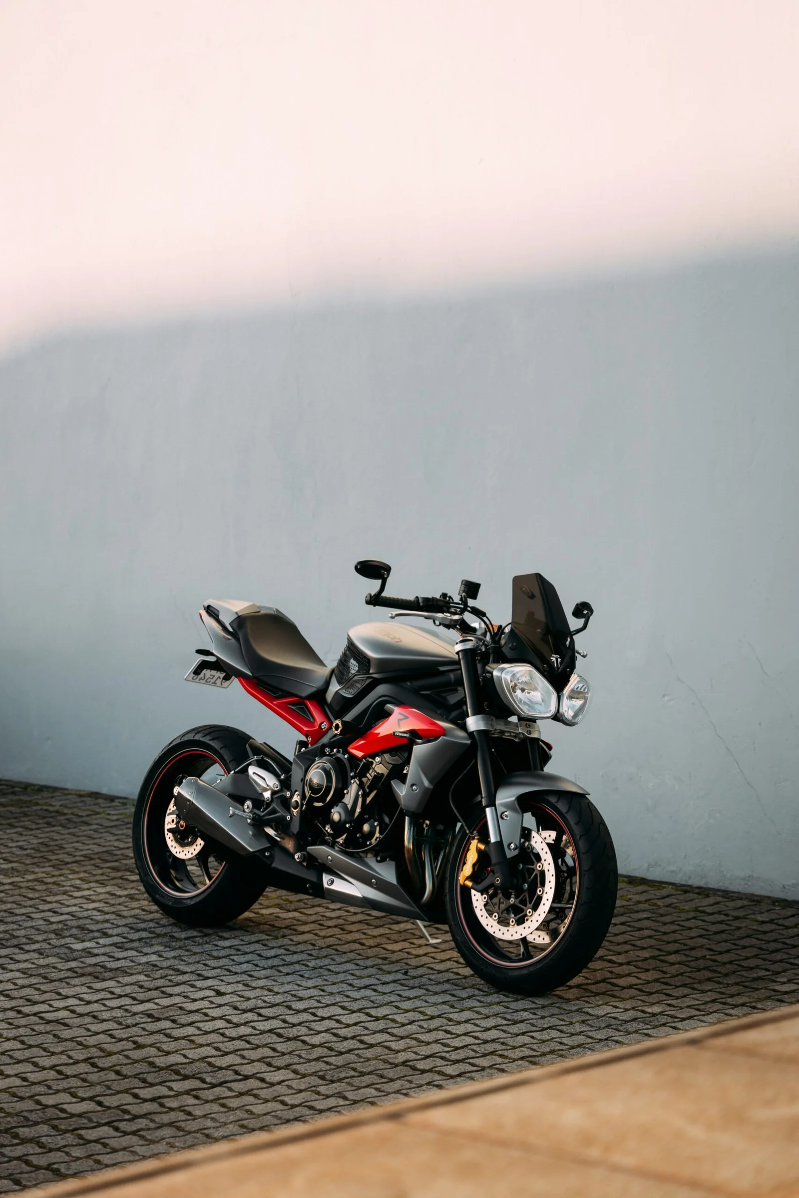 black and red sports bike